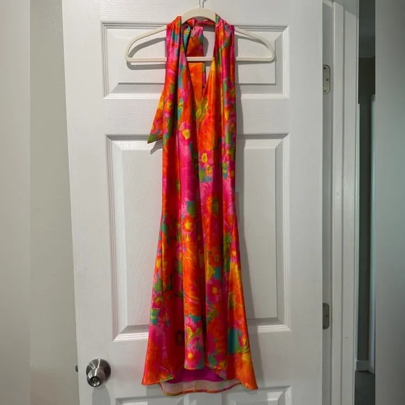 Show Me Your Mumu Jasmine Tie Mini Dress in Miss Malibu size Large - Picture 6 of 8